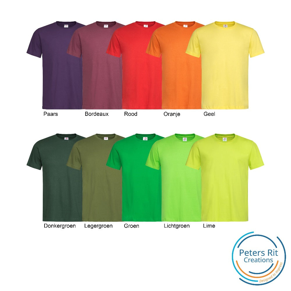 Heren T-shirt R-hals korte mouwen | I MAKE MY OWN LUCK