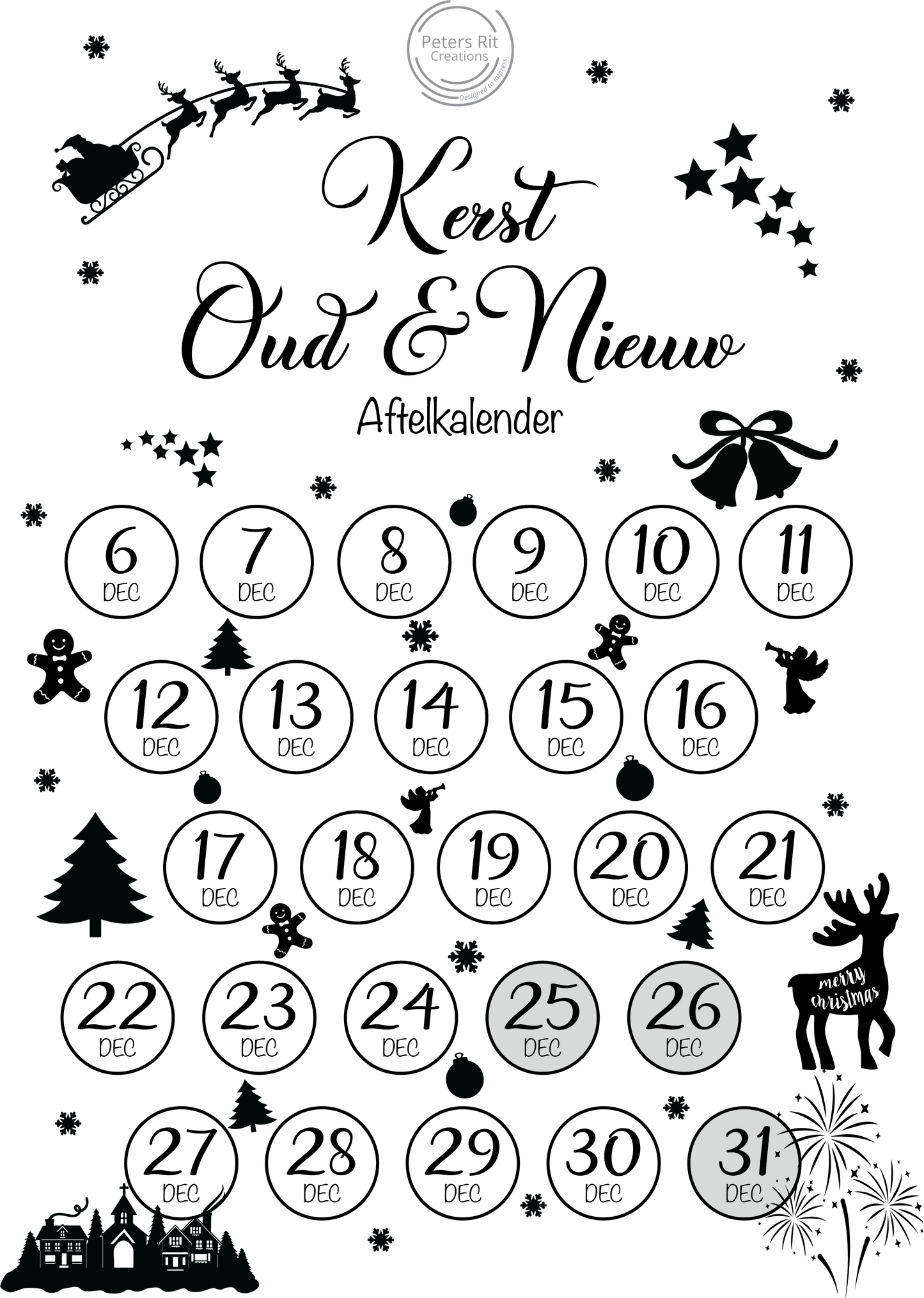 Aftelkalender | KERST en OUD & NIEUW