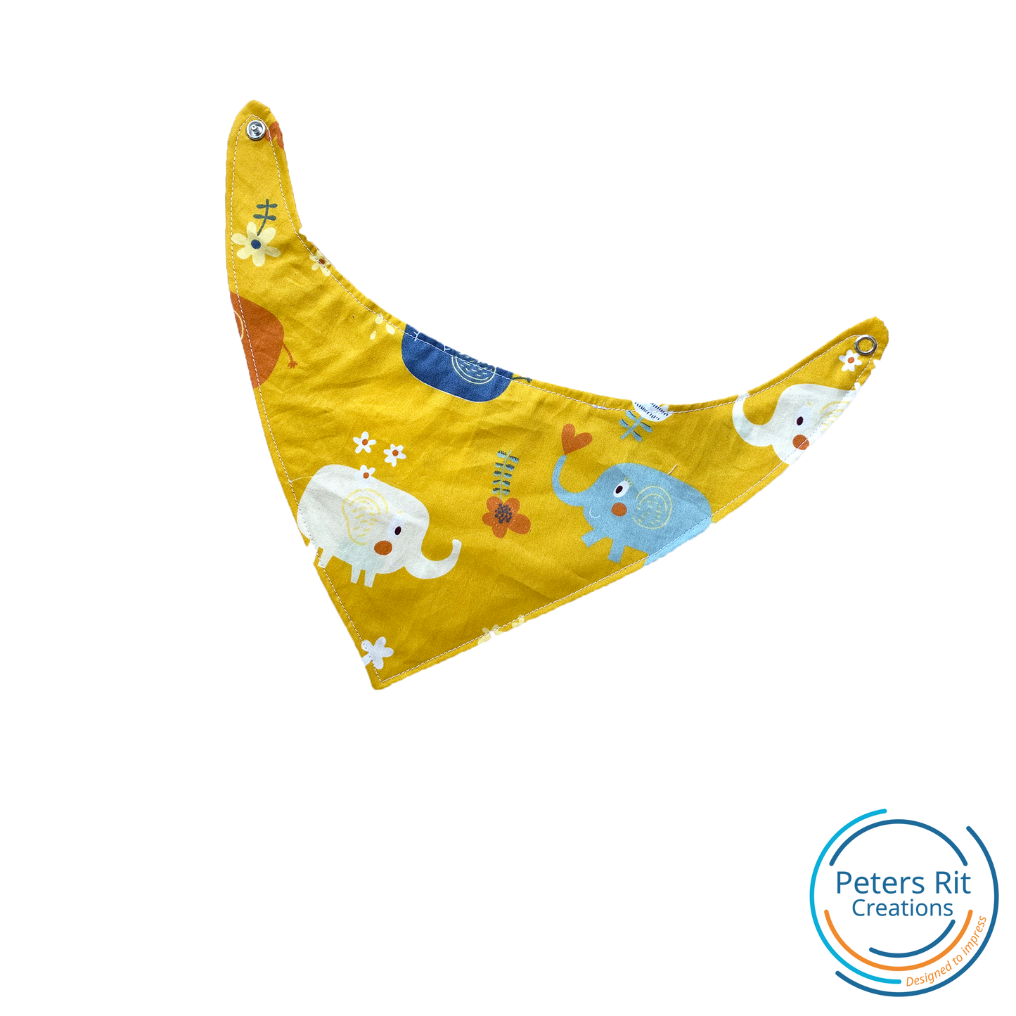 Bandana slab handgemaakt en wasbaar | EFFEN KLEUR (eventueel met naam)