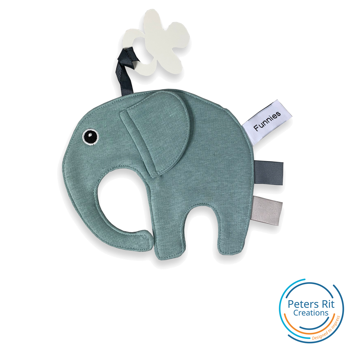 Tutpop Olifant | STONE GREEN met NAAM