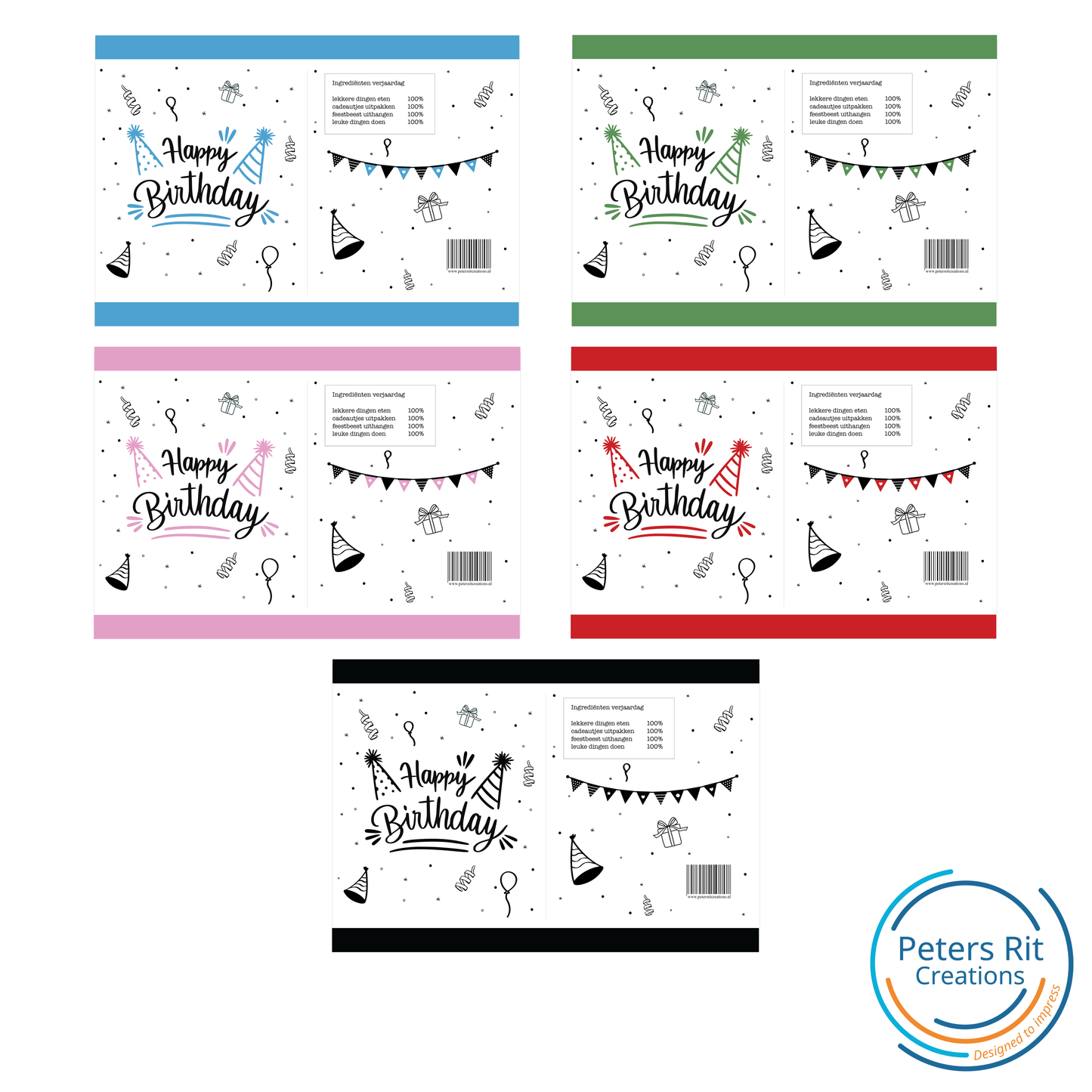 Printable traktatie | HAPPY BIRTHDAY