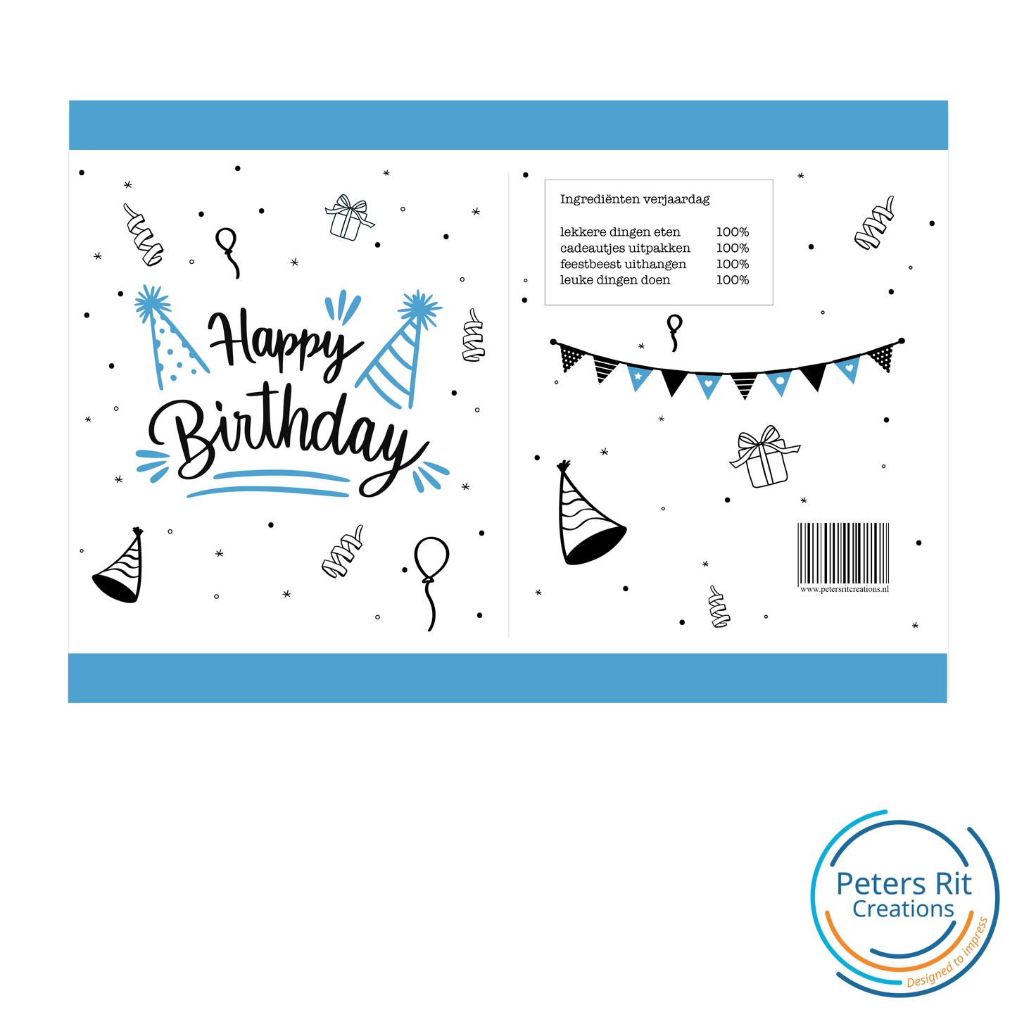 Printable traktatie | HAPPY BIRTHDAY