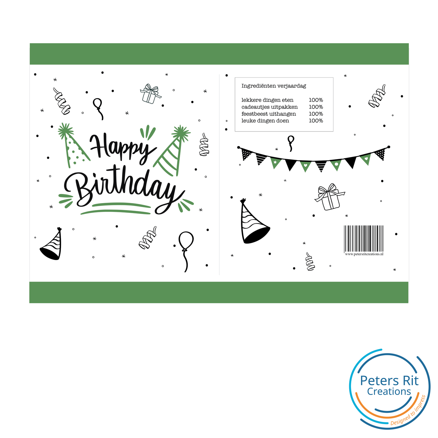 Printable traktatie | HAPPY BIRTHDAY