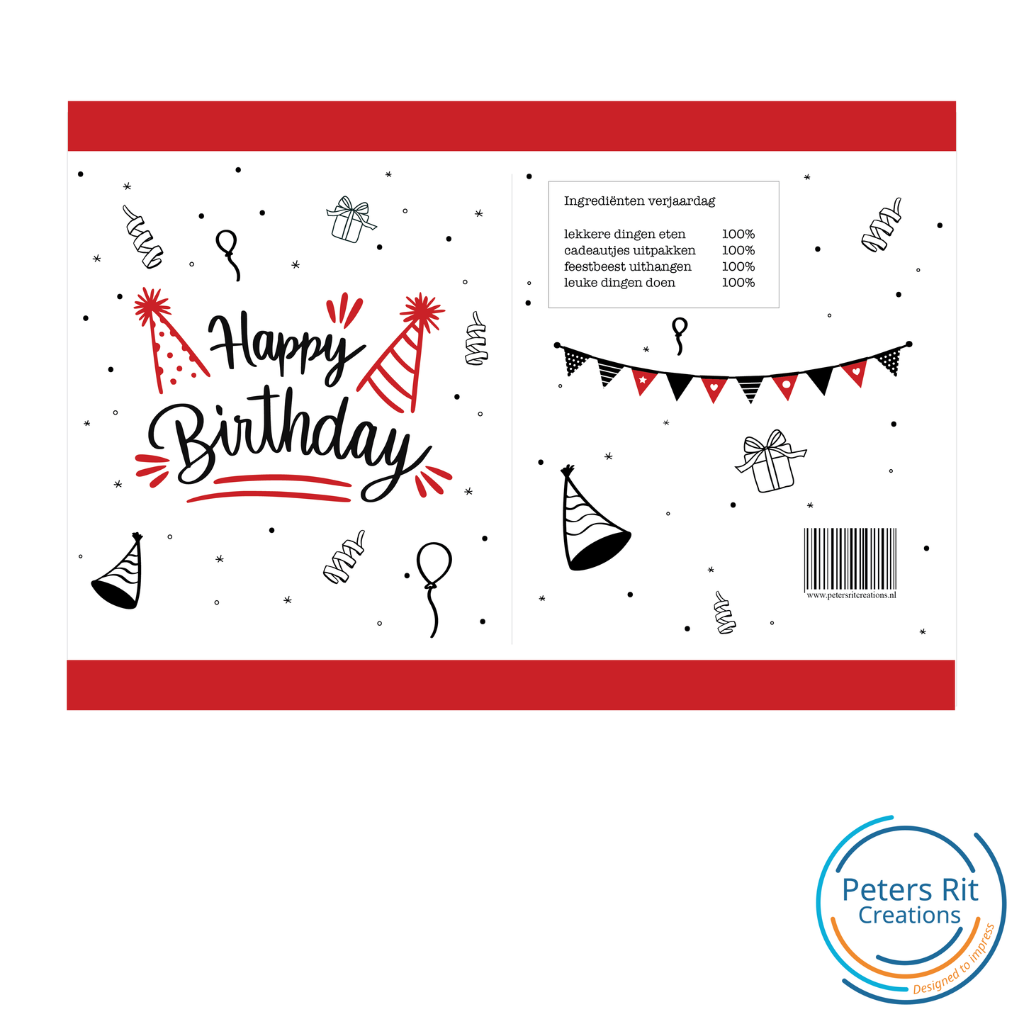 Printable traktatie | HAPPY BIRTHDAY
