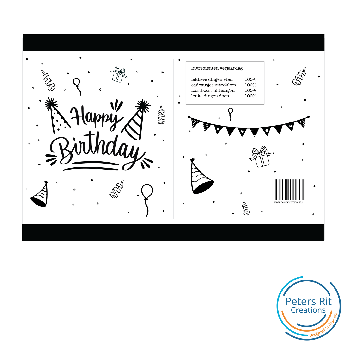Printable traktatie | HAPPY BIRTHDAY
