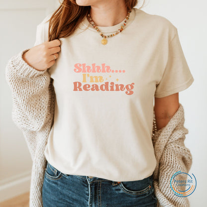 Dames T-shirt R-hals korte mouw | I'M READING