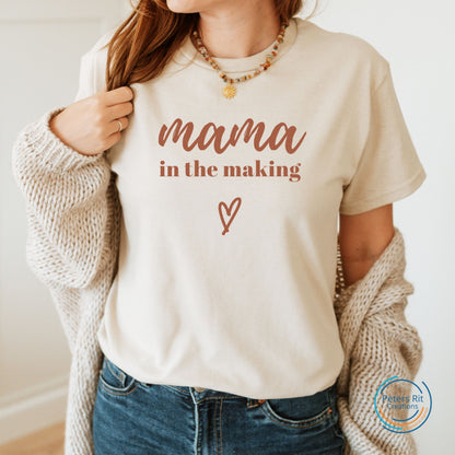 Dames T-shirt R-hals korte mouw | MAMA IN THE MAKING