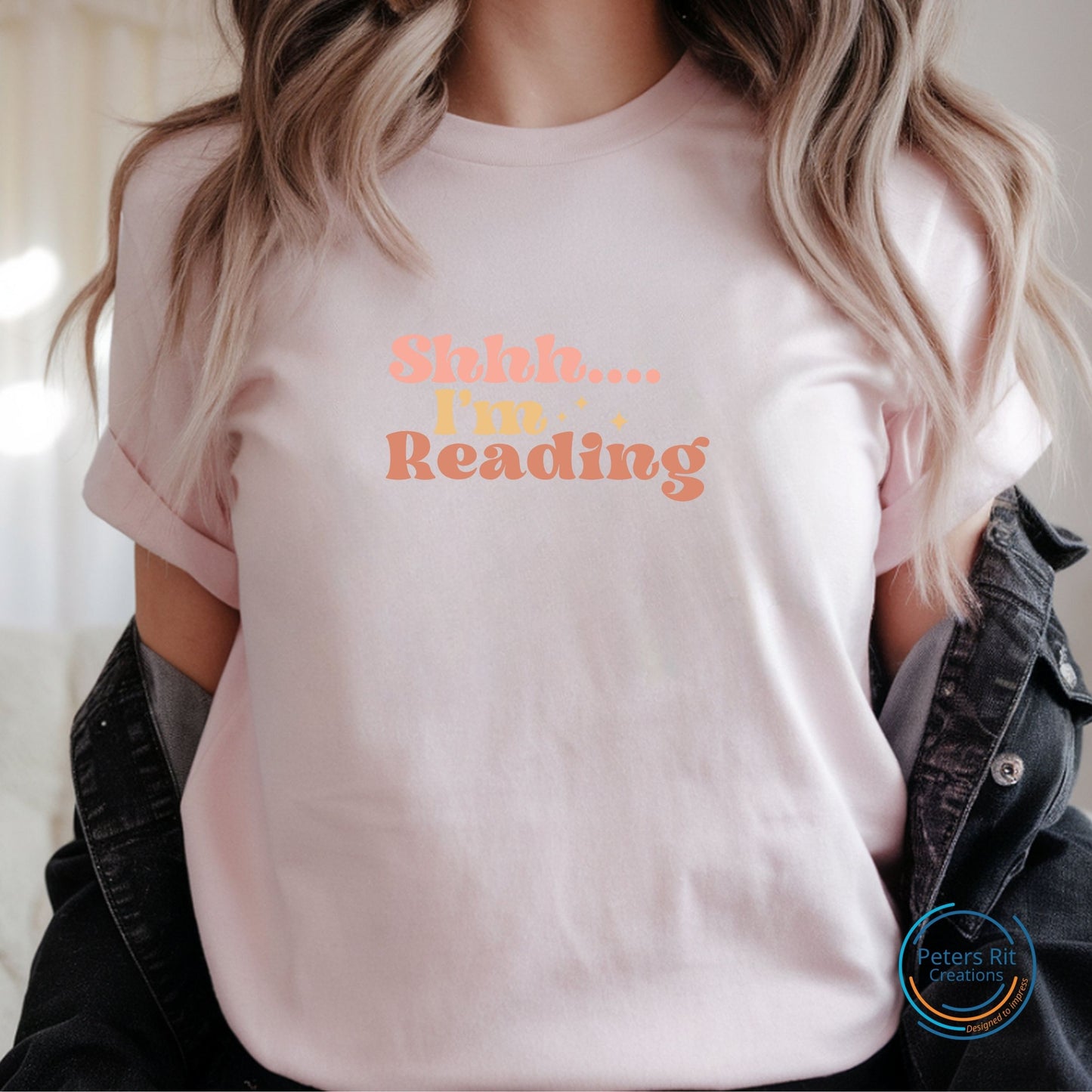 Dames T-shirt R-hals korte mouw | I'M READING