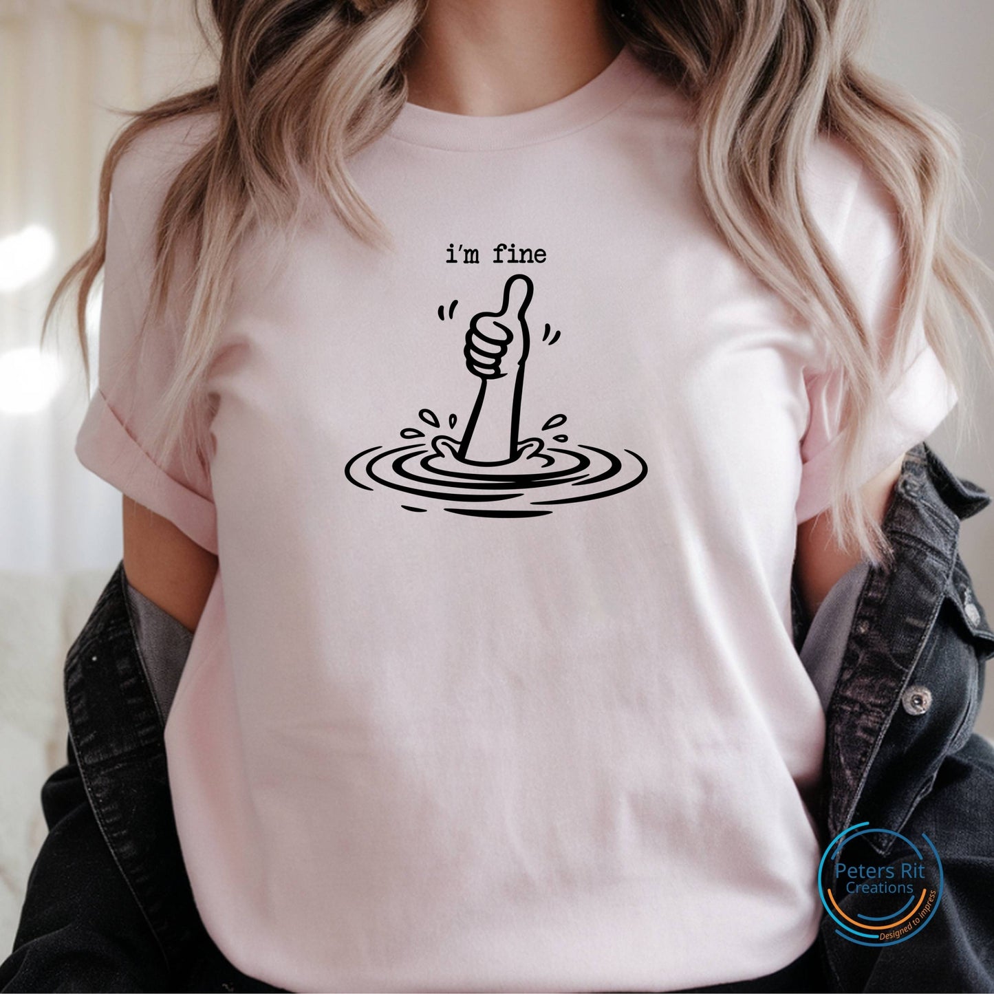Dames T-shirt R-hals korte mouw | I'M FINE
