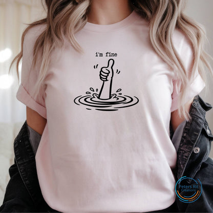 Dames T-shirt R-hals korte mouw | I'M FINE