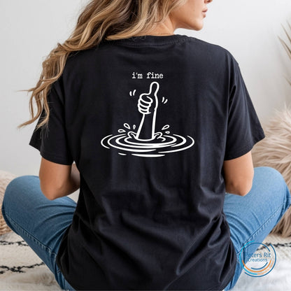 Dames T-shirt R-hals korte mouw | I'M FINE