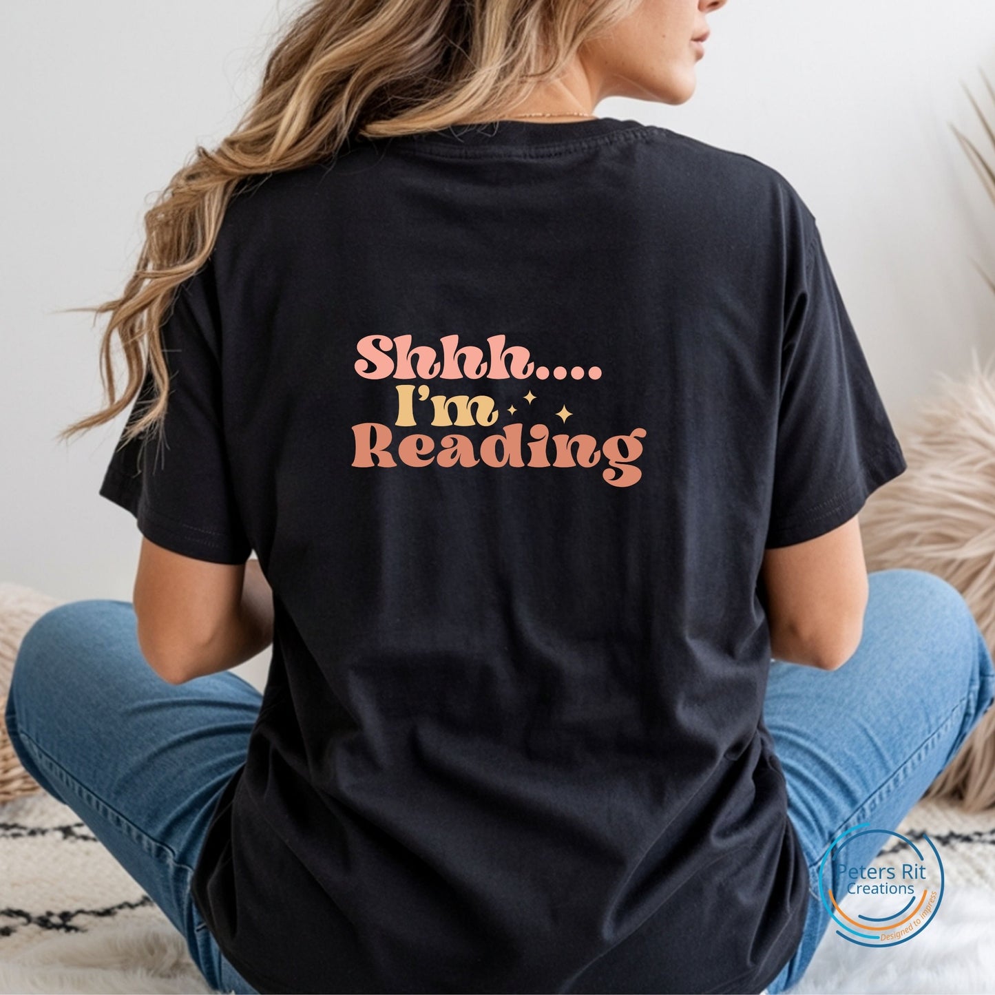Dames T-shirt R-hals korte mouw | I'M READING