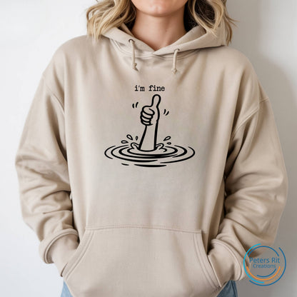 Dames hoodie | I'M FINE
