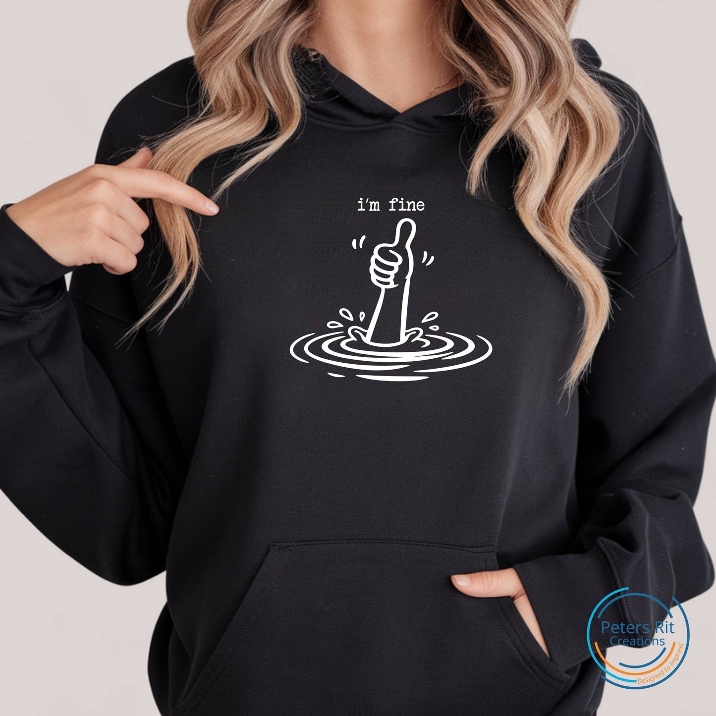 Dames hoodie | I'M FINE