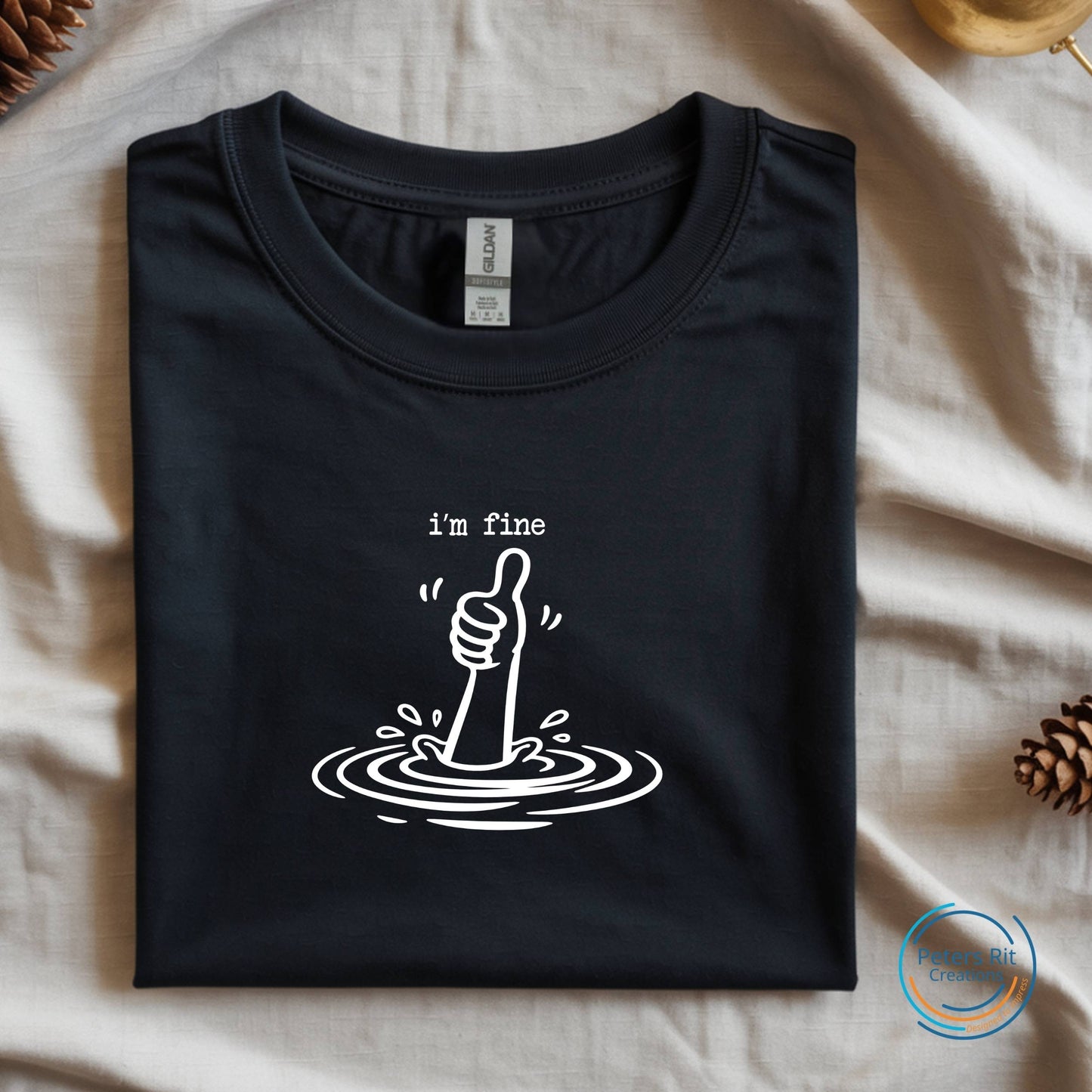 Dames T-shirt R-hals korte mouw | I'M FINE