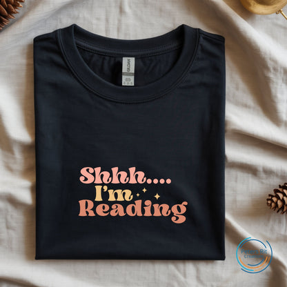 Dames T-shirt R-hals korte mouw | I'M READING