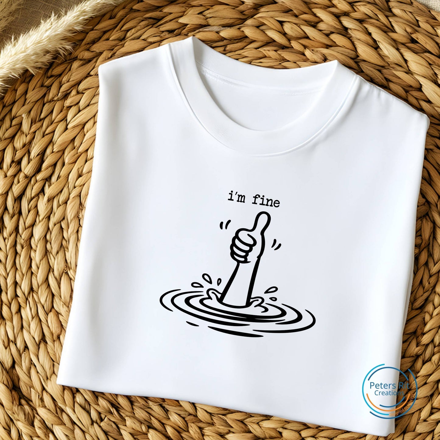 Dames T-shirt R-hals korte mouw | I'M FINE