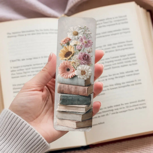 Boekenlegger | Boeken met bloemen 2