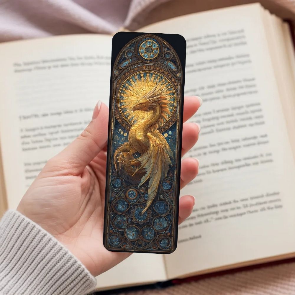 Boekenlegger | Gouden draak