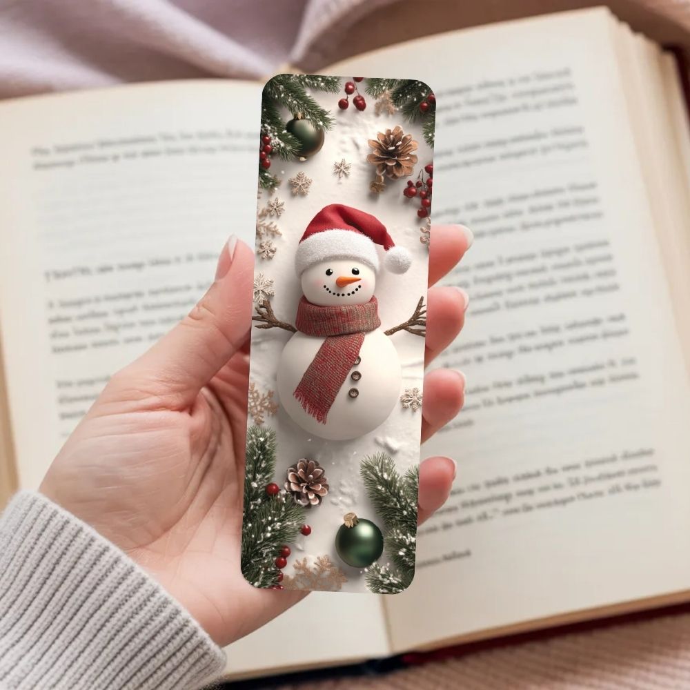 Boekenlegger | Kerst sneeuwpop