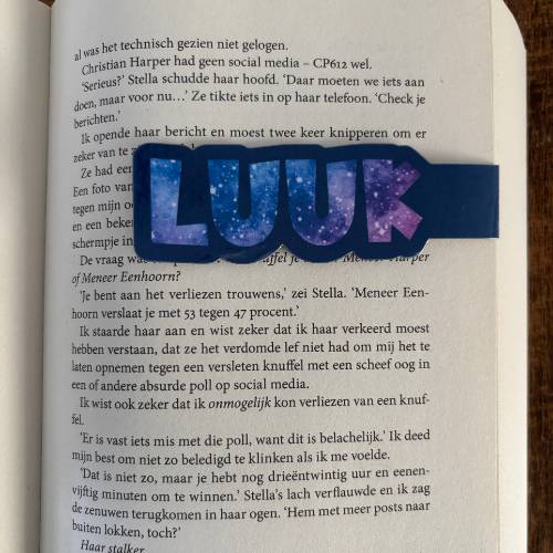 Boekenlegger magneet | gepersonaliseerd met NAAM galaxy