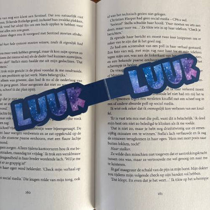 Boekenlegger magneet | gepersonaliseerd met NAAM galaxy
