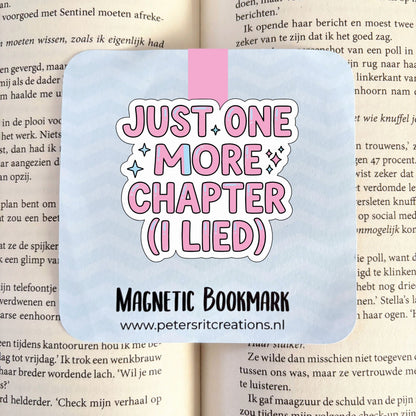 Boekenlegger magneet | Just one more chapter (I lied) roze