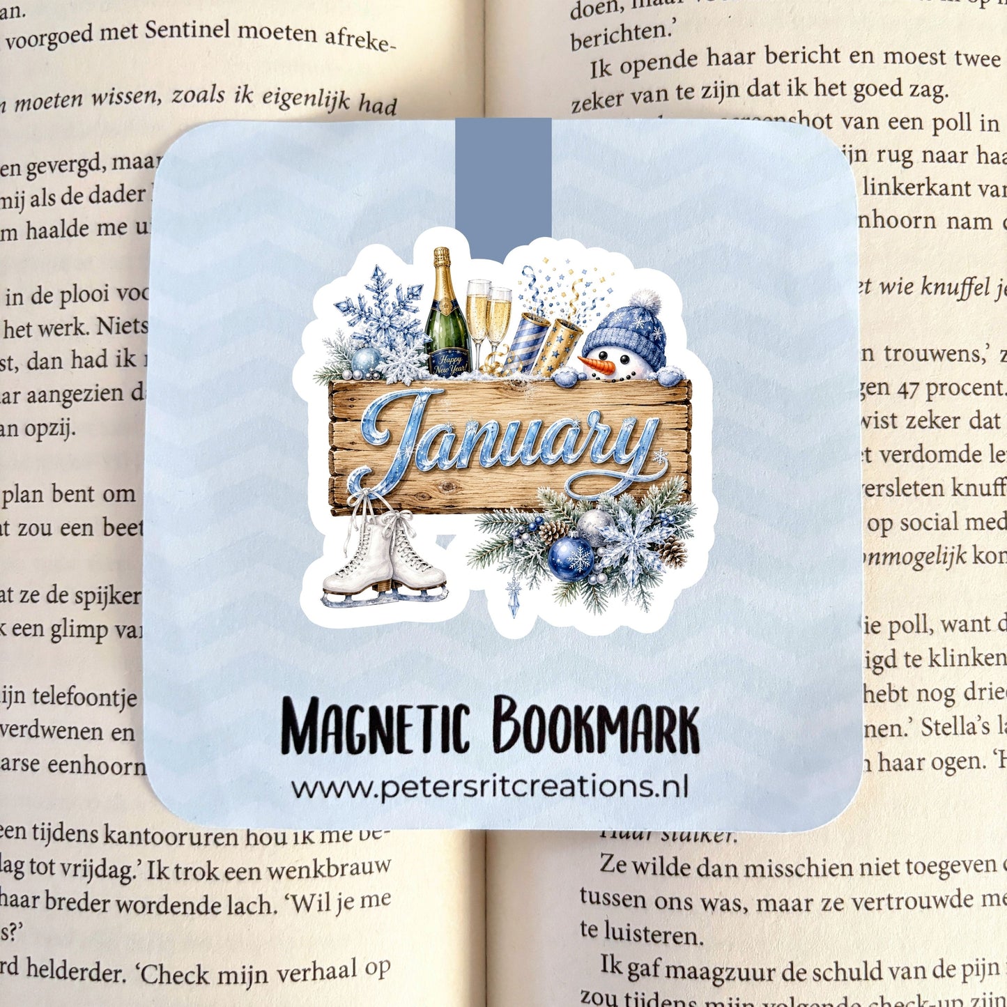 Boekenlegger magneet | January