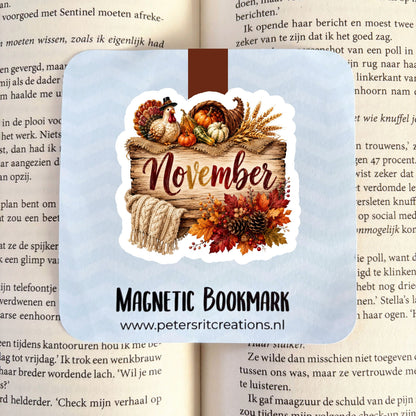 Boekenlegger magneet | November