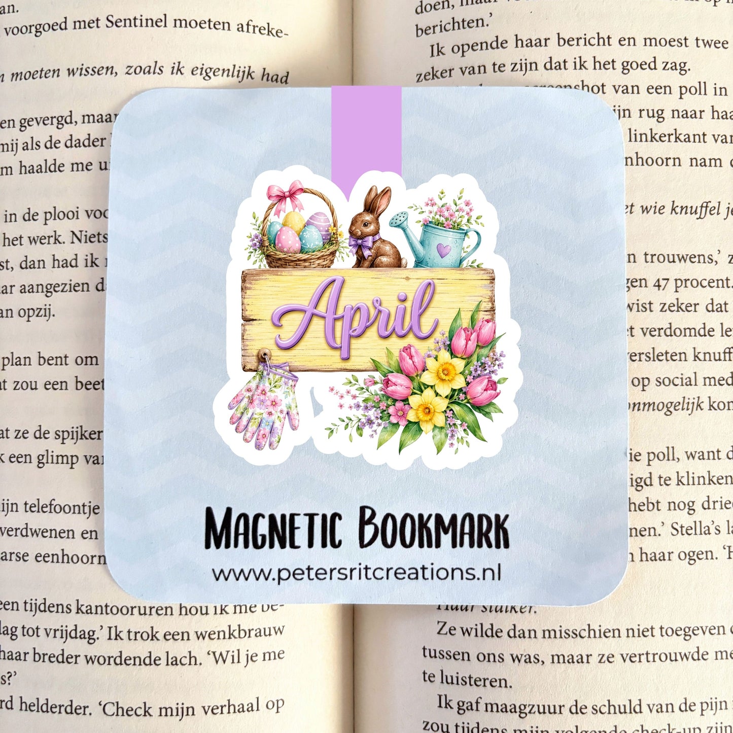 Boekenlegger magneet | April