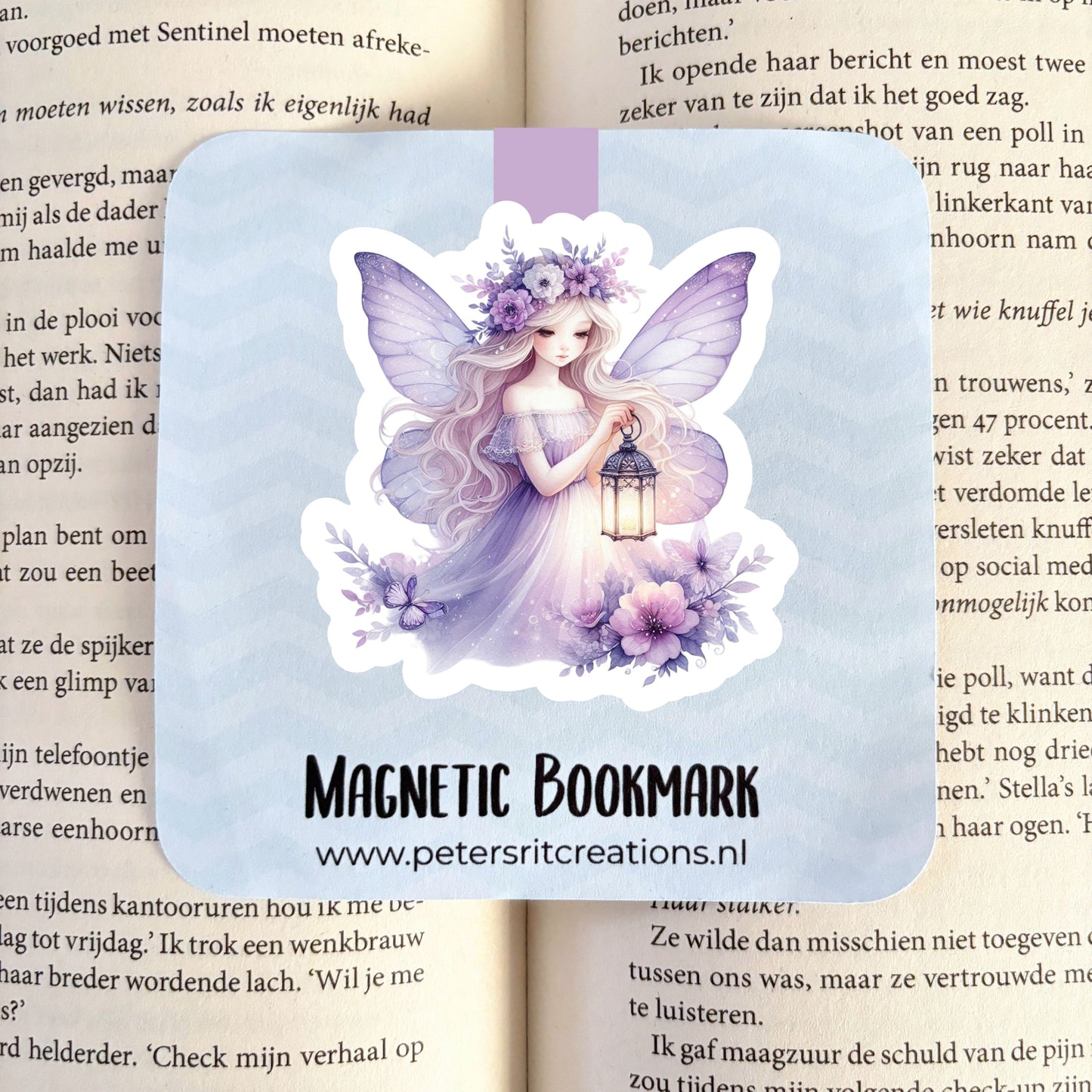 Boekenlegger magneet | Magische fee paars/blauw