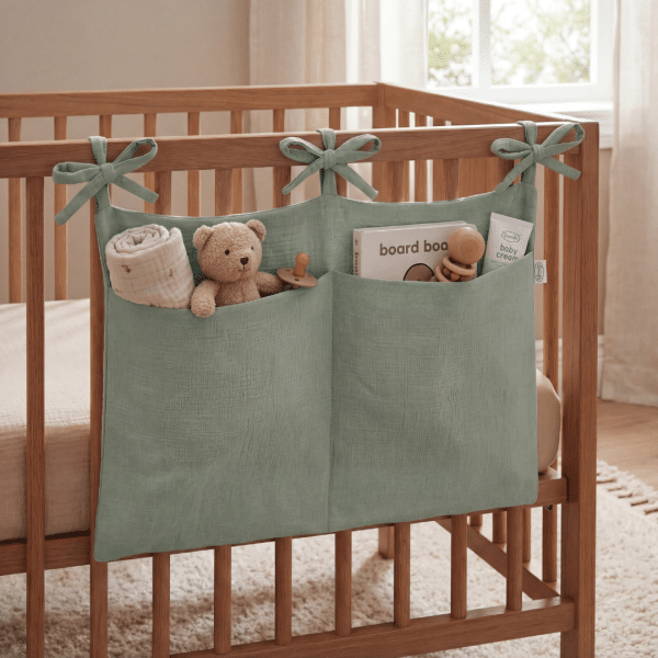 Box organizer stone green met optie met naam en geboortedatum