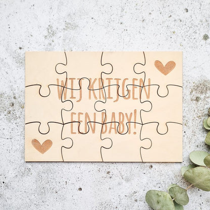 Houten puzzel | WIJ ZIJN ZWANGER