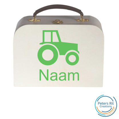 Koffer hout | TRACTOR MET NAAM