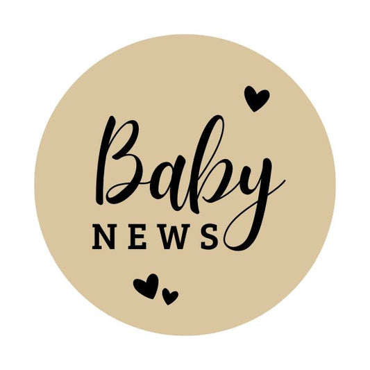 Sticker rond | BABY NEWS (per 5 stuks)