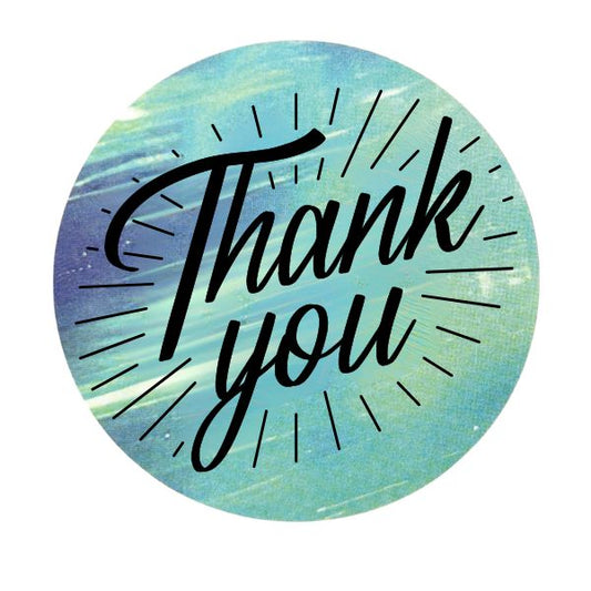 Sticker rond | THANK YOU sparkle (per 5 stuks)