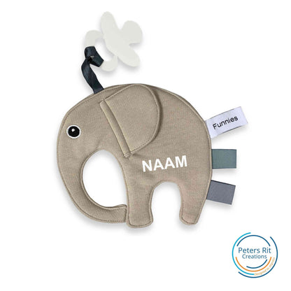 Tutpop Olifant | CRÈME met optie voor naam