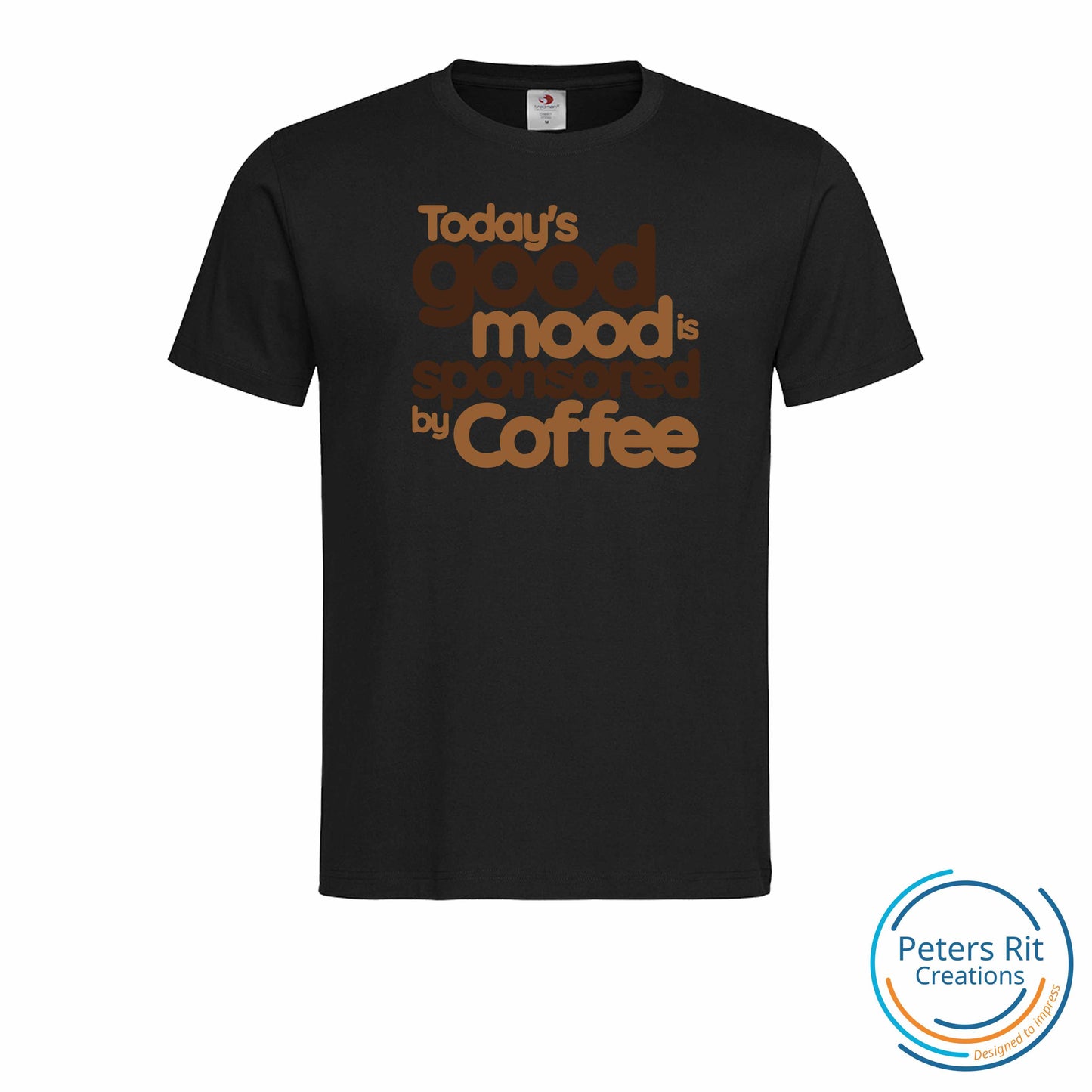 Heren T-shirt R-hals korte mouwen | TODAY'S GOOD MOOD IS SPONSORED BY COFFEE