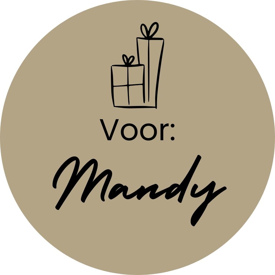 Sticker rond | CADEAU VOOR naam (per 5 stuks)