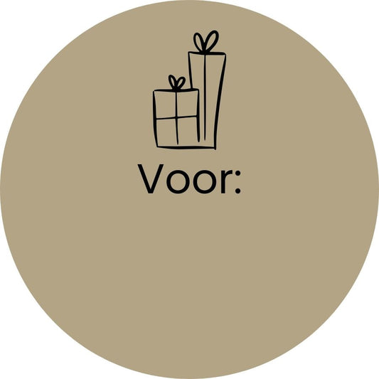 Sticker rond | CADEAU VOOR naam (per 5 stuks)