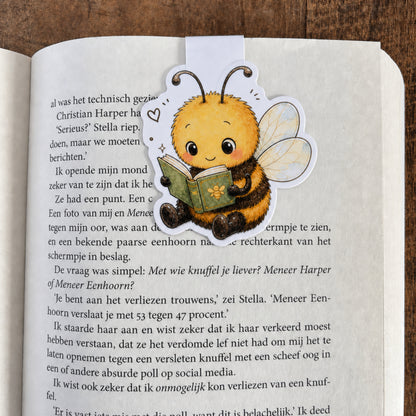 Boekenlegger magneet | Schattige bij met boek