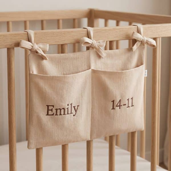 Box organizer cream met optie met naam en geboortedatum