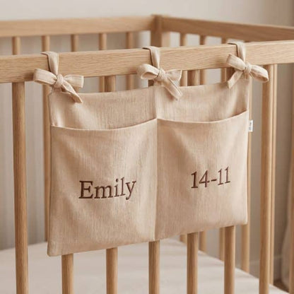 Box organizer cream met optie met naam en geboortedatum