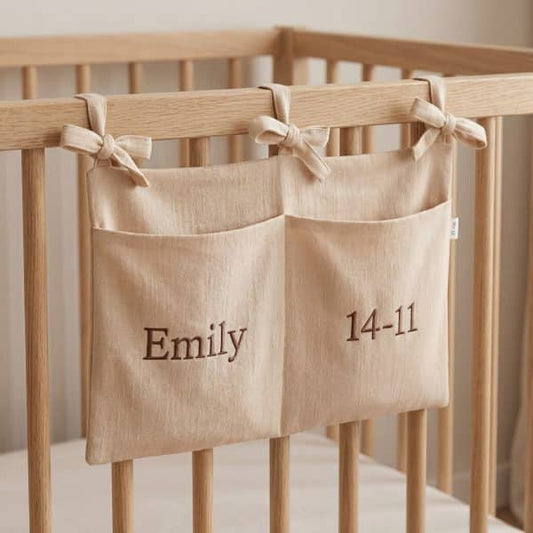 Box organizer cream met optie met naam en geboortedatum