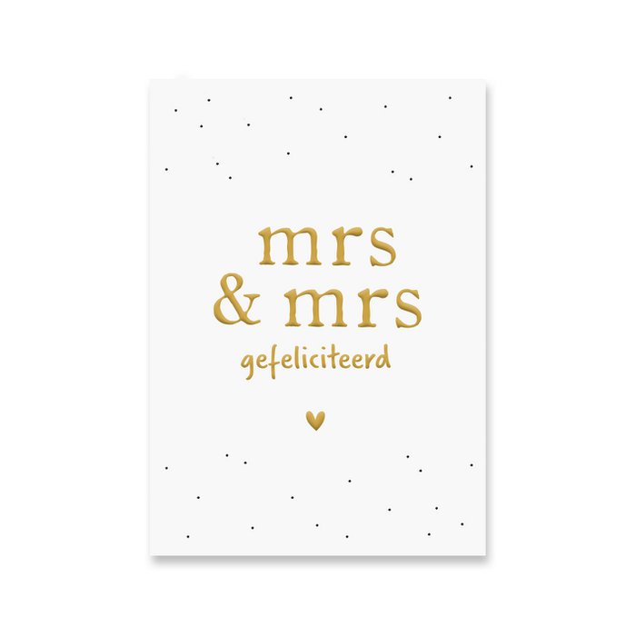 Kaart | MR & MRS GEFELICITEERD