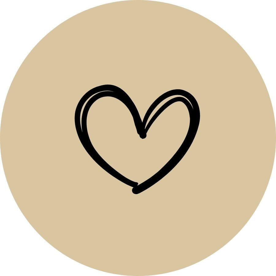 Sticker rond | HARTJE (per 5 stuks)