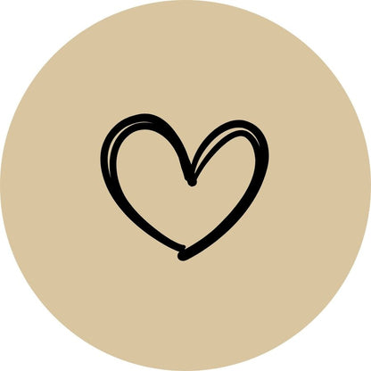 Sticker rond | HARTJE (per 5 stuks)
