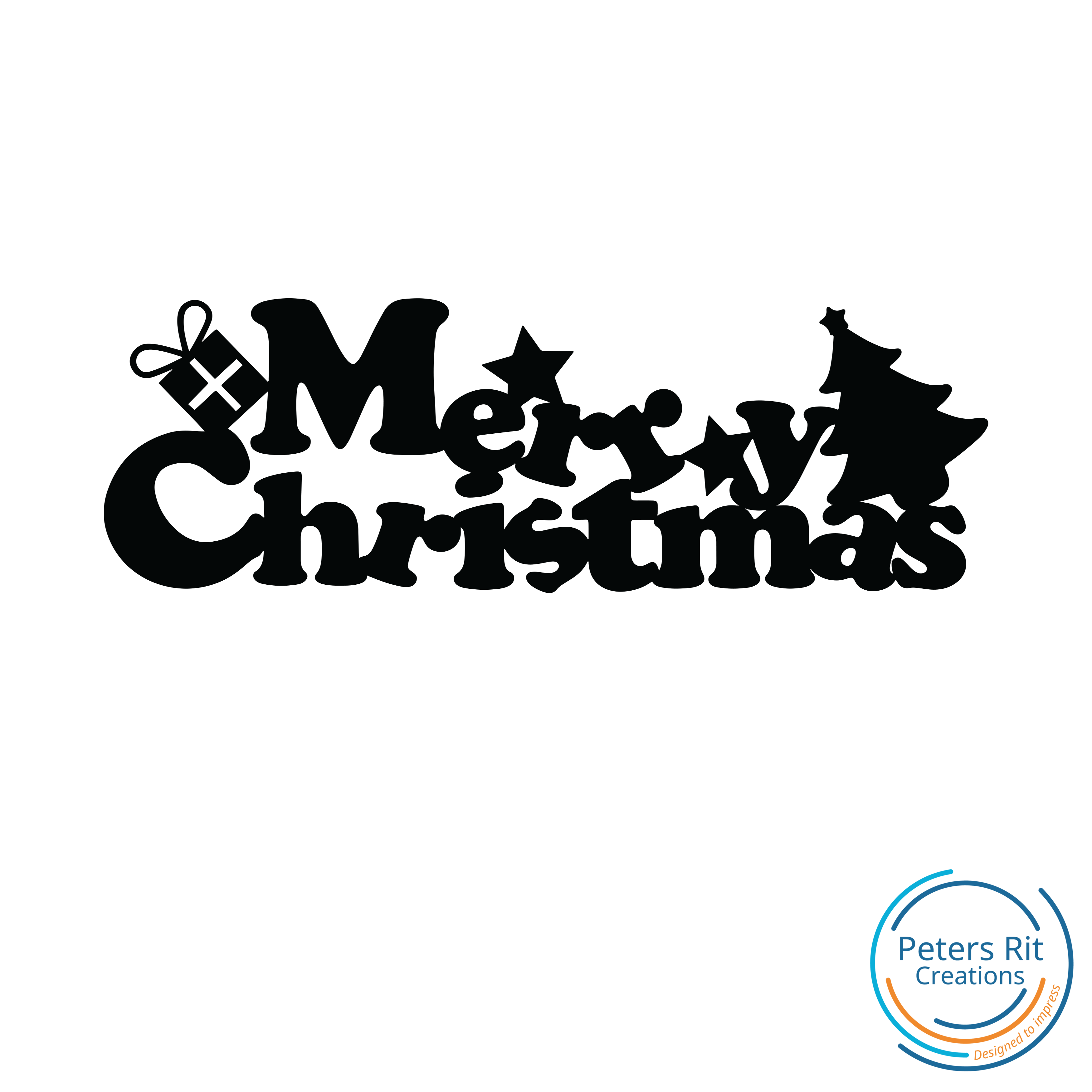 Christmas Rit Raamstickers | MERRY CHRISTMAS – Peters Rit Creations