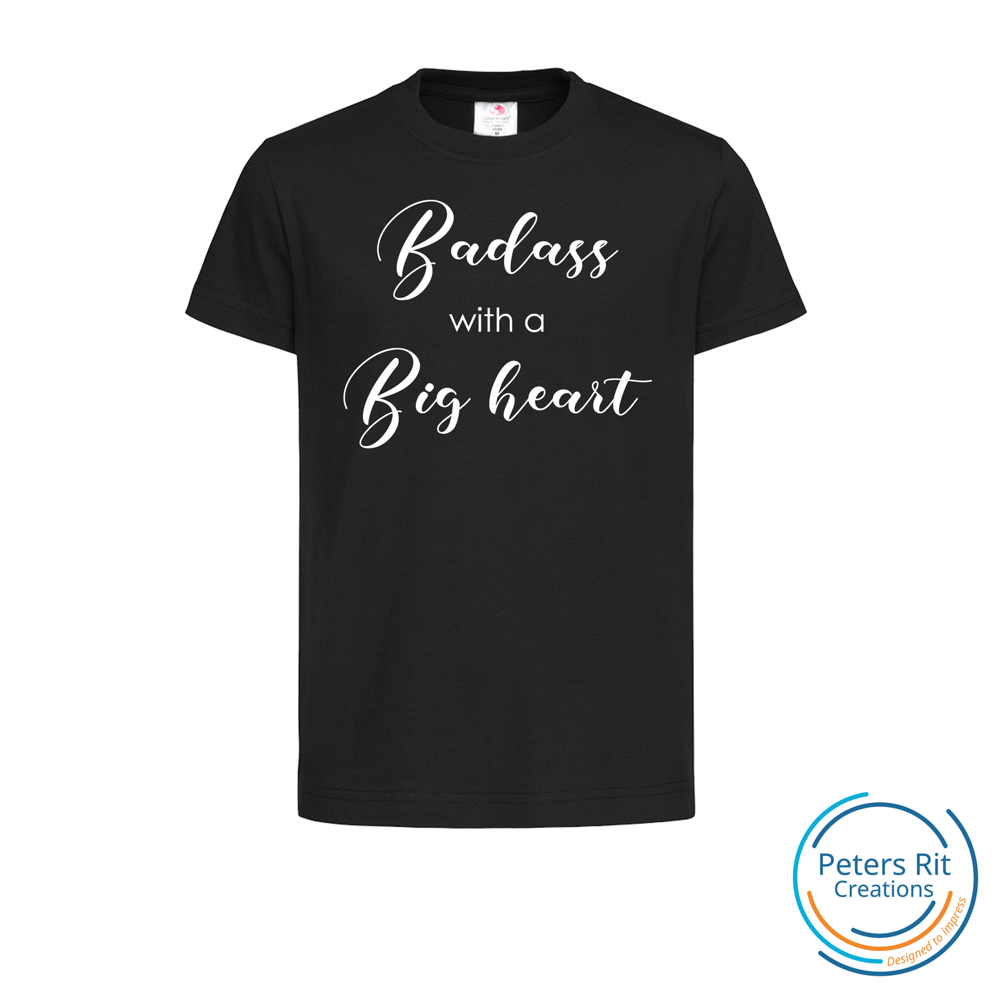 Kinder T-shirt korte mouwen | BADASS WITH BIG HEART