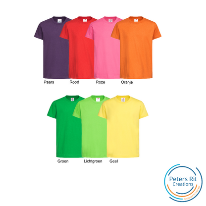 Kinder T-shirt korte mouwen | DOLFIJN MET NAAM geborduurd/bedrukt